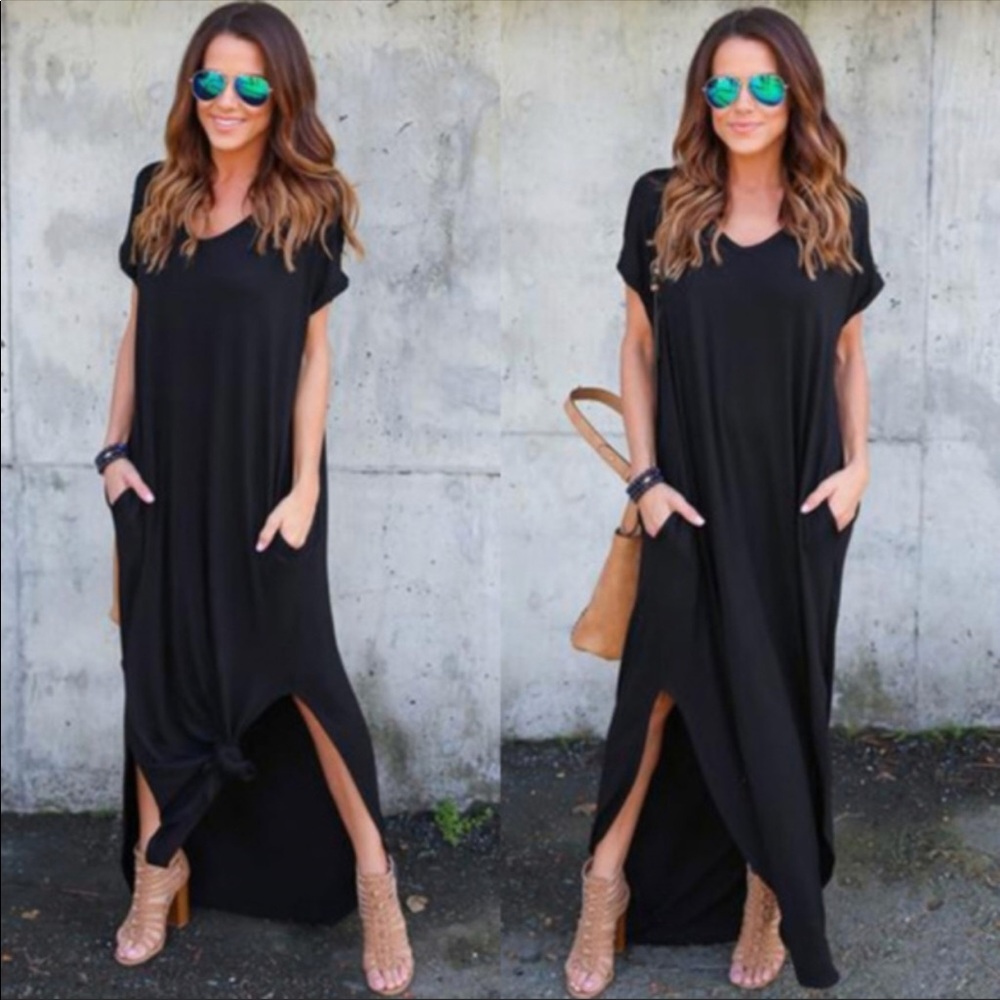 TOP SELLER! Oversized T-Shirt Maxi Dress - Picture 2 of 2